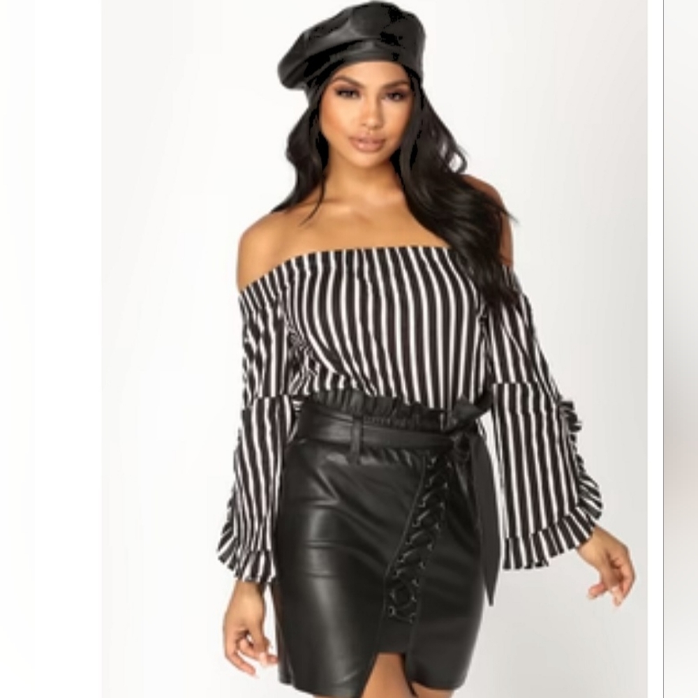 CAVALINI Black and white Stripped blouse